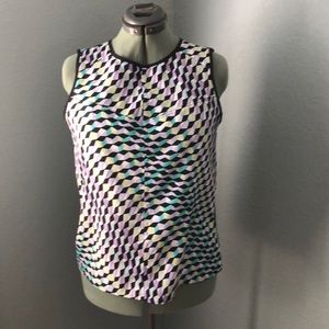 Nine West Sleeveless geometric top